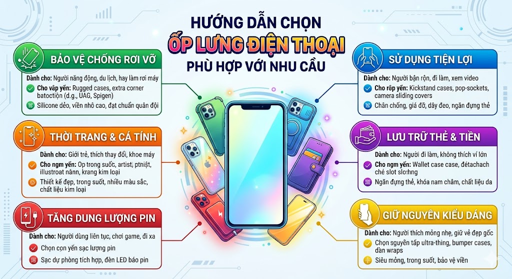 chọn ốp lưng điện thoại phù hợp